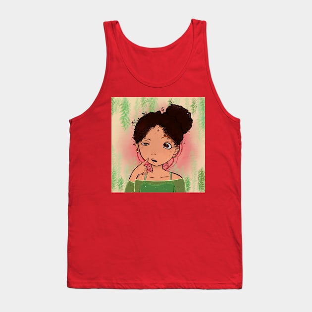 Confused / Thinking Mixed Girl Tank Top by oof_starfire